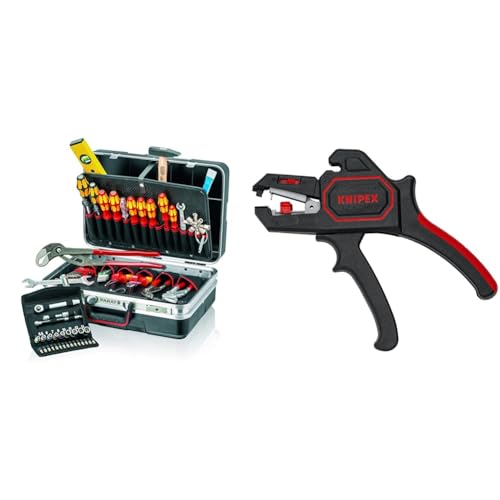 KNIPEX 00 21 21 HK S Werkzeugkoffer "Vision27" Sanitär & Automatische Abisolierzange, 0,2-6 mm², Feinjustierung, einstellbarer Längenanschlag, Abisolierwerkzeug, Abisolierer, 12 62 180 KNIPEX 00 21 21 HK S Werkzeugkoffer "Vision27" Sanitär & Automatische Abisolierzange, 0,2-6 mm², Feinjustierung, einstellbarer Längenanschlag, Abisolierwerkzeug, Abisolierer, 12 62 180 von Knipex
