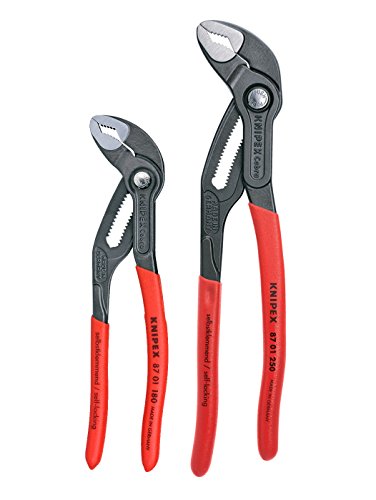 KNIPEX Werkzeuge – 2-teiliges Kobra-Zangen-Set (87 01 180 & 87 01 250) (003120V01US) von Knipex