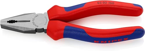 Knipex Kombizange schwarz atramentiert, mit Mehrkomponenten-Hüllen 160 mm 03 02 160 von Knipex