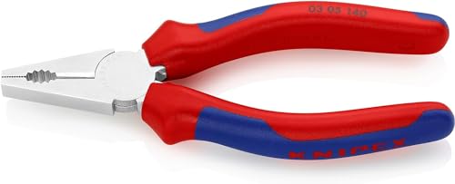 Knipex Kombizange verchromt, mit Mehrkomponenten-Hüllen 140 mm 03 05 140 von Knipex