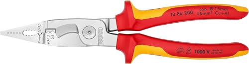 KNIPEX Elektro-Installationszange auf SB-Karte isoliert mit Mehrkomponenten-Hüllen, VDE-geprüft verchromt 200 mm, 13 86 200 SB KNIPEX Elektro-Installationszange auf SB-Karte isoliert mit Mehrkomponenten-Hüllen, VDE-geprüft verchromt 200 mm, 13 86 200 SB von KNIPEX