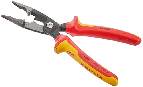 KNIPEX - 13 88 8 US Knipex Tools LP - 13888US Elektroinstallationszange rot/gelb von Knipex