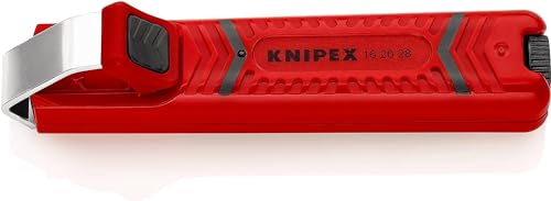 Knipex Abmantelungswerkzeug mit Schleppklinge schlagfestes Kunststoffgehäuse 130 mm 16 20 28 SB von Knipex