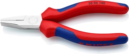 Knipex Flachzange verchromt, mit Mehrkomponenten-Hüllen 140 mm 20 05 140 von Knipex