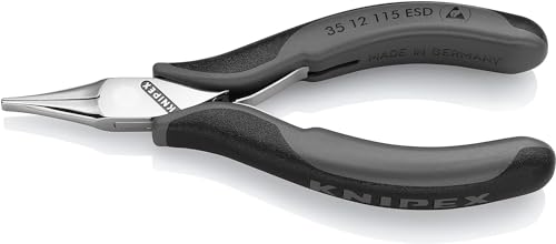 KNIPEX Elektronik-Greifzange ESD mit durchgestecktem Gelenk mit Mehrkomponenten-Hüllen 115 mm, 35 12 115 ESD KNIPEX Elektronik-Greifzange ESD mit durchgestecktem Gelenk mit Mehrkomponenten-Hüllen 115 mm, 35 12 115 ESD von KNIPEX