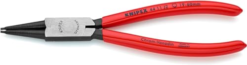 KNIPEX Sicherungsringzange für Innenringe in Bohrungen mit Kunststoff überzogen schwarz atramentiert 180 mm, 44 11 J2 von KNIPEX