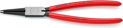 KNIPEX Sicherungsringzange für Innenringe in Bohrungen mit Kunststoff überzogen schwarz atramentiert 225 mm, 44 11 J3 von KNIPEX