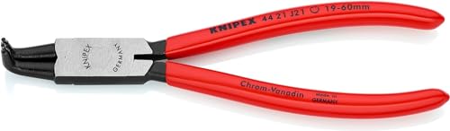 KNIPEX Sicherungsringzange für Innenringe in Bohrungen mit Kunststoff überzogen schwarz atramentiert 170 mm, 44 21 J21 von KNIPEX