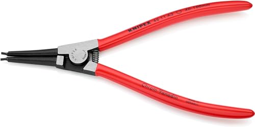 KNIPEX Sicherungsringzange für Außenringe auf Wellen mit Kunststoff überzogen schwarz atramentiert 210 mm, 46 11 A3 von KNIPEX
