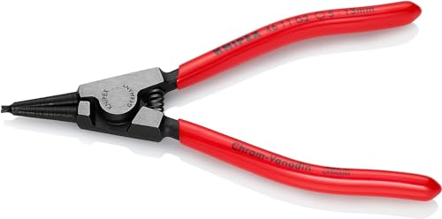 Knipex Sicherungsringzange für Greifringe auf Wellen schwarz atramentiert, mit Kunststoff überzogen 140 mm 46 11 G2 von Knipex