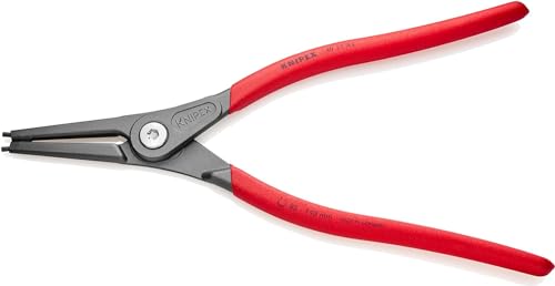 KNIPEX Präzisions-Sicherungsringzange für Außenringe auf Wellen mit rutschhemmendem Kunststoff überzogen grau atramentiert 320 mm, 49 11 A4 von KNIPEX