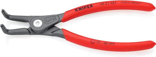 Knipex Präzisions-Sicherungsringzange für Außenringe auf Wellen grau atramentiert, mit rutschhemmendem Kunststoff überzogen 165 mm 49 21 A21 von Knipex