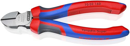 Knipex Seitenschneider schwarz atramentiert, mit Mehrkomponenten-Hüllen 160 mm 70 02 160 von Knipex