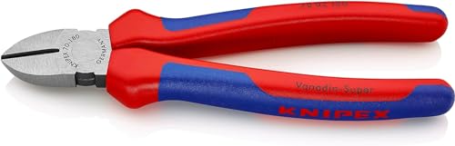 Knipex Seitenschneider schwarz atramentiert, mit Mehrkomponenten-Hüllen 180 mm 70 02 180 von Knipex