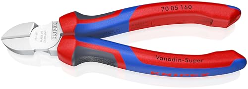 Knipex Seitenschneider verchromt, mit Mehrkomponenten-Hüllen 160 mm 70 05 160 von Knipex