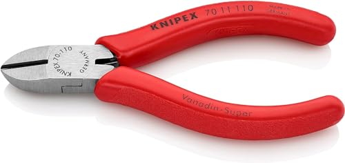KNIPEX Seitenschneider mit Kunststoff überzogen schwarz atramentiert 110 mm, 70 11 110 von KNIPEX
