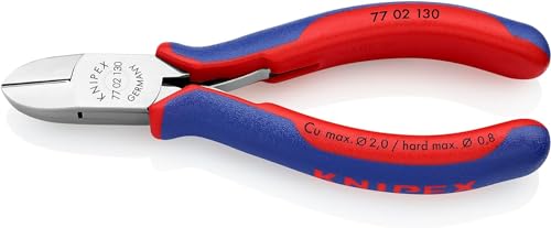 Knipex Elektronik-Seitenschneider mit Mehrkomponenten-Hüllen 130 mm 77 02 130 von Knipex
