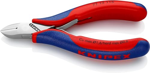 Knipex Elektronik-Seitenschneider mit Mehrkomponenten-Hüllen 115 mm 77 12 115 von Knipex