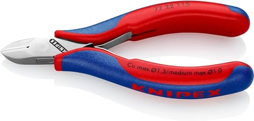 KNIPEX Elektronik-Seitenschneider mit durchgestecktem Gelenk mit Mehrkomponenten-Hüllen 115 mm 77 22 115 KNIPEX Elektronik-Seitenschneider mit durchgestecktem Gelenk mit Mehrkomponenten-Hüllen 115 mm 77 22 115 von Knipex
