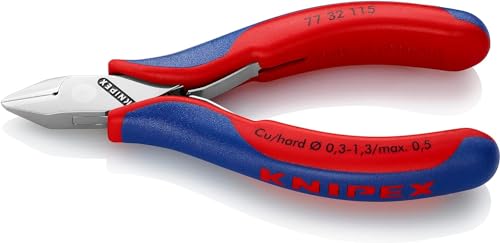 Knipex Elektronik-Seitenschneider mit Mehrkomponenten-Hüllen 115 mm 77 32 115 von Knipex