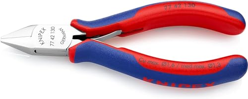 Knipex Elektronik-Seitenschneider mit Mehrkomponenten-Hüllen 130 mm 77 42 130 von Knipex