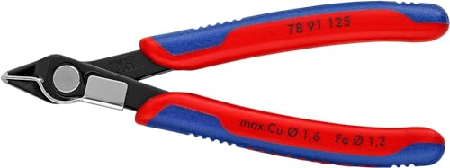 KNIPEX Electronic Super Knips mit Mehrkomponenten-Hüllen brüniert 125 mm, 78 91 125 von KNIPEX