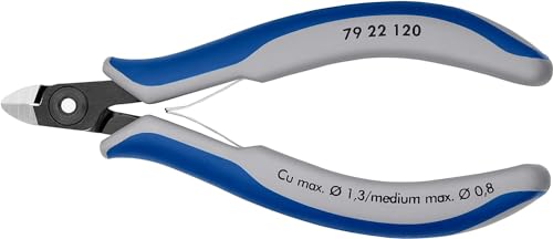 Knipex Präzisions-Elektronik-Seitenschneider brüniert, mit Mehrkomponenten-Hüllen 120 mm 79 22 120 von Knipex