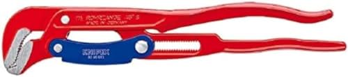 KNIPEX Rohrzange S-Maul mit Schnelleinstellung, Chrom-Vanadium, rot pulverbeschichtet, 420 mm, 83 60 015 von Knipex