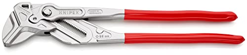 KNIPEX Zangenschlüssel, verchromt, 400 mm, greift stufenlos bis 68 mm, Feinverstellung per Knopfdruck, Schraubenschlüssel, Armaturenzange, 86 03 400 von Knipex