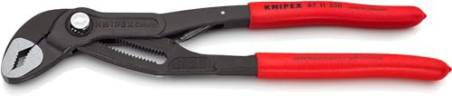 KNIPEX Cobra matic, automatische Wasserpumpenzange | Rohrzange, Chrom-Vanadium, atramentiert, 250 mm, 87 11 250 von Knipex