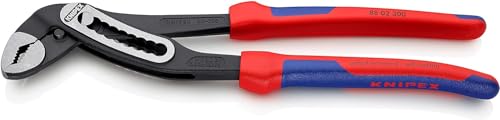 KNIPEX Alligator, Wasserpumpenzange | Rohrzange, groß, Chrom-Vanadium mit 2K-Griffen, atramentiert, 300 mm, 88 02 300 von Knipex