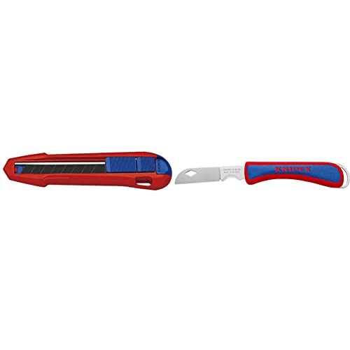 KNIPEX 90 10 165 BK CutiX® Universalmesser 165 mm & Elektriker-Klappmesser (120 mm) 16 20 50 SB von Knipex