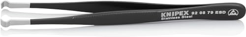 KNIPEX Positionierpinzette ESD Geriffelt Mattiert 122 mm, 92 08 79 ESD von KNIPEX