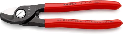 KNIPEX Kabelschere mit Kunststoff überzogen brüniert 165 mm, 95 11 165 von KNIPEX