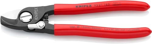 Knipex Kabelschere mit Öffnungsfeder brüniert, mit Kunststoff überzogen 165 mm 95 21 165 von Knipex