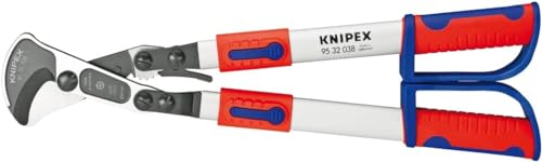 Knipex Kabelschere (Ratschenprinzip) mit Teleskopschenkeln mit Mehrkomponenten-Hüllen 570 mm 95 32 038 von Knipex