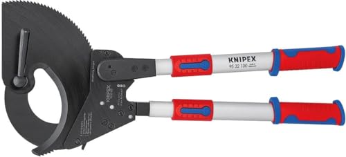 Knipex Kabelschneider (Ratschenprinzip) mit Teleskopschenkeln mit Mehrkomponenten-Hüllen 680 mm 95 32 100 von Knipex