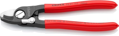 KNIPEX Kabelschere mit Kunststoff überzogen brüniert 165 mm, 95 41 165 von KNIPEX