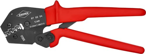 Knipex Crimpzange auch für Zweihandbedienung brüniert, mit rutschhemmenden Kunststoff-Hüllen 250 mm 97 52 04 von Knipex