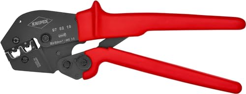 Knipex Crimpzange auch für Zweihandbedienung brüniert, mit rutschhemmenden Kunststoff-Hüllen 250 mm 97 52 19 von Knipex