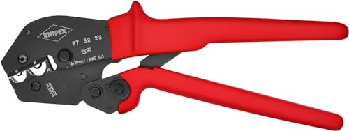 Knipex Crimpzange auch für Zweihandbedienung brüniert, mit rutschhemmenden Kunststoff-Hüllen 250 mm 97 52 23 von Knipex