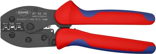 Knipex PreciForce® Crimpzange brüniert, mit Mehrkomponenten-Hüllen 220 mm 97 52 35 von Knipex