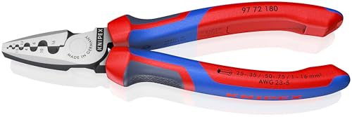 Knipex Crimpzange für Aderendhülsen mit Mehrkomponenten-Hüllen 180 mm 97 72 180 von Knipex