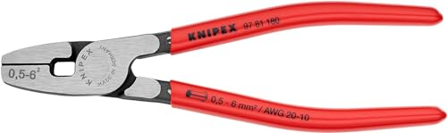 Knipex Crimpzange für Aderendhülsen mit Fronteinführung mit Kunststoff überzogen 180 mm 97 81 180 von Knipex