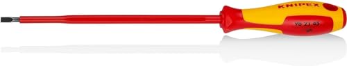Knipex Schraubendreher für Schlitzschrauben brüniert, isolierender Mehrkomponenten-Griff, VDE-geprüft 287 mm 98 21 45 von Knipex