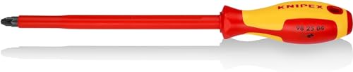 Knipex Schraubendreher für Kreuzschlitzschrauben Pozidriv® brüniert, isolierender Mehrkomponenten-Griff, VDE-geprüft 320 mm 98 25 04 von Knipex
