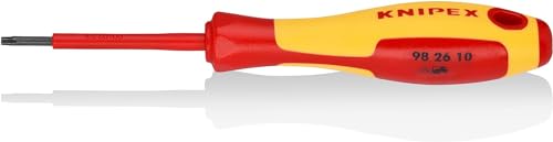 Knipex Schraubendreher für Torx®-Schrauben brüniert, isolierender Mehrkomponenten-Griff, VDE-geprüft 160 mm 98 26 10 von Knipex