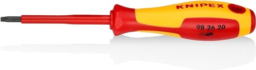 Knipex Schraubendreher für Torx®-Schrauben brüniert, isolierender Mehrkomponenten-Griff, VDE-geprüft 185 mm 98 26 20 von Knipex