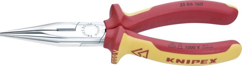 Knipex Flachrundzange 160 mm VDE mit Schneide von Knipex