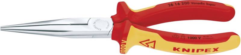 Knipex Flachrundzange 200 mm VDE mit Schneide von Knipex